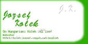 jozsef kolek business card